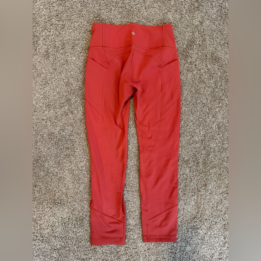 Lululemon women’s 6 Red crop Leggings all the right places Persian red - Picture 8 of 11